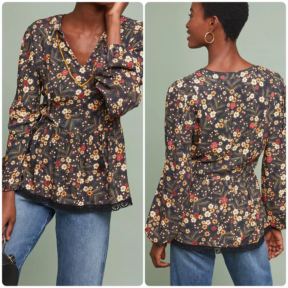 Farm Rio for Anthropologie Sayen Peasant Top